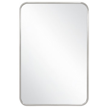 Design House 596718 Isla 36" x 24" Bathroom Mirror - Brushed Silver