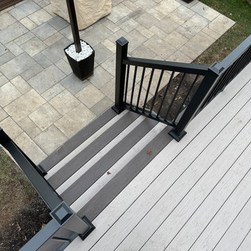 Azek Slate Gray and Dark Hickory with IRX railing