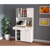 Inval Kitchen Cabinet with Wine Storage in White/Maple