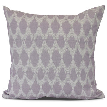 Peace 2, Geometric Print Outdoor Pillow,Purple,16 x 16 inch