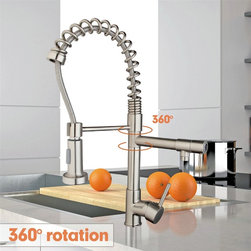 Vienna Single Handle Pull Down Kitchen Faucet with 360 Degree Rotation - Kitchen Faucets