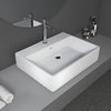 24x16.5" Rectangular White Ceramic Vessel Bathroom Vessel Sink