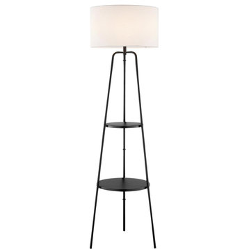 Patterson 1 Light Floor Lamp, Black