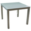 Skyline Grey Aluminum Outdoor Square Dining Table