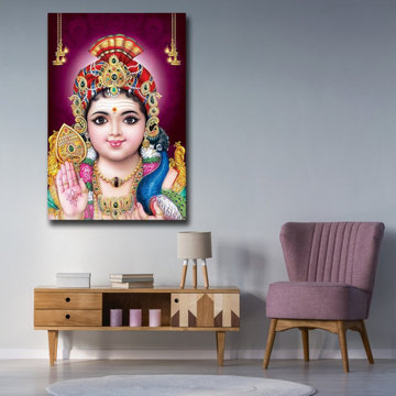 Hindu God Kartikeya Murugan Canvas Print