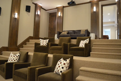 Home theater - contemporary home theater idea in San Francisco