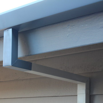 MidCentury Home In Orange County California, Angle Faced Gutters Box/Smooth Down