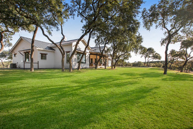 Farmhouse house exterior in Austin.