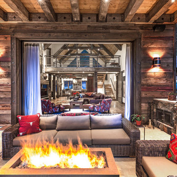 Rustic Mountain Retreat Outdoor Living