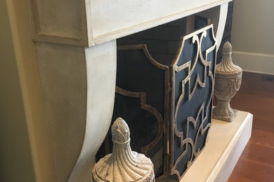 Tuscan family room photo in Atlanta