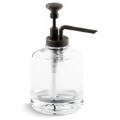 Faceted Black Glass Gentle Foaming Hand Soap Dispenser