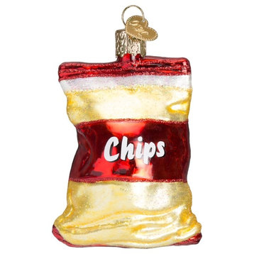 Old World Christmas Bag of Chips Holiday Ornament Glass