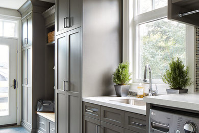 Laundry room - transitional laundry room idea in Toronto