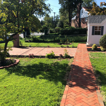 New Curb Cut Paver Driveway and Walkways in Silver Spring MD