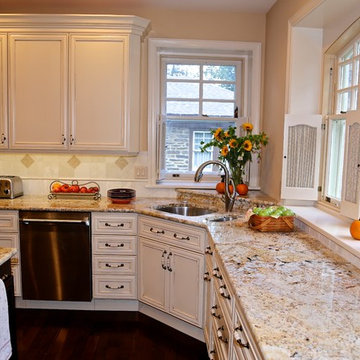 Classic Philadelphia Kitchen Remodel | Elegant Cream Cabinetry & Granite Counter