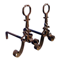 ACC-014 Custom Iron Fireplace Andirons - Home Decor