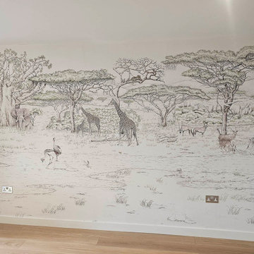 Panoramic Wallpaper Mural Isidore Leroy Installation