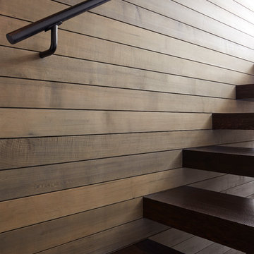 Goethe Street Residence - ipe wall stair detail