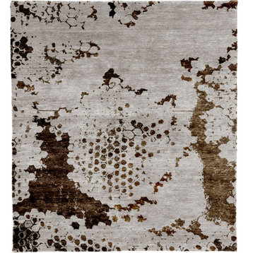 Union Mohair Hand Knotted Tibetan Rug, 10' Square