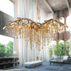 Luxury Gold/Chrome Vintage Crystal Hanging Lamp For Living Room, Dining Room, Gold, Dia26.8"