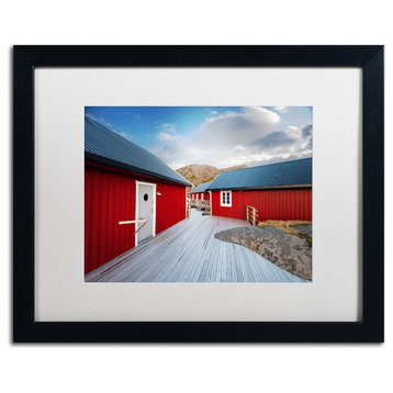 Philippe Sainte-Laudy 'Rorbus Village' Art, Black Frame, 16"x20", White Matte