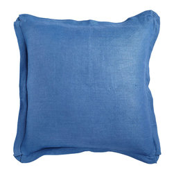 LINEN PILLOW COVER &ndash; INDIGO FLANGED - NEW - Products