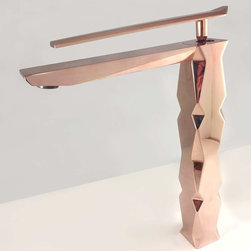 Ikon Modern Single Hole Bathroom Faucet | Rose Gold - Bathroom Sink Faucets