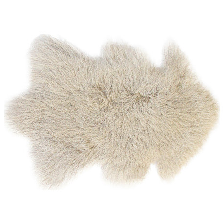 Curly Long Wool Tibetan Sheepskin Pelt