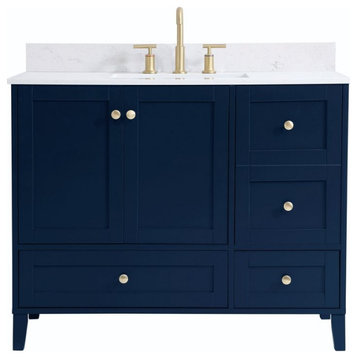 Elegant Decor Sommerville Bathroom Vanity Blue