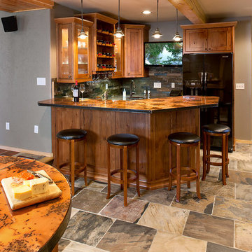 Door style: Pendleton Inset | Species: Rustic Hickory | Finish: Autumn