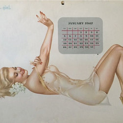 Alberto Vargas Esquire Girl Calendar, original 1947 print. - Desk Accessories
