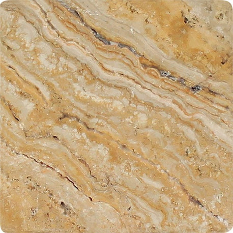 Valencia Travertine, 4 X 4 Tumbled