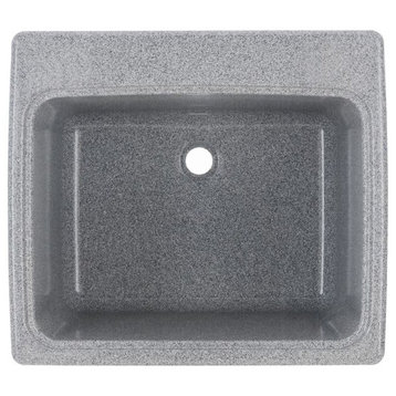 Swan 22x25x13.5625 Solid Surface Utility Sink, Gray Granite