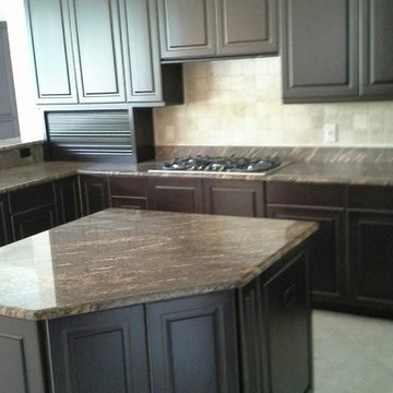 Espresso with Glazing Refinished Cabinets