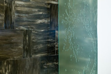 Textured Glass Shower Screen