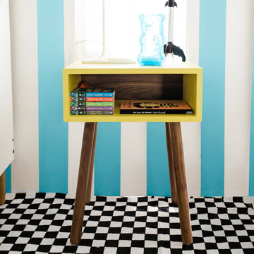 Minimo Nightstand (walnut/yellow)