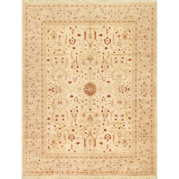 Pasargad Home Nomad Art Hand-Knotted Lamb's Wool Area Rug 9' 3" X 12' 2" Ivory