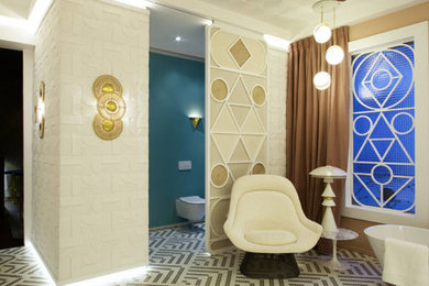 Inspiration for a contemporary bathroom remodel in Other