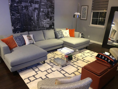 Is My Area Rug Too Small For A U Sectional, Rug With Sectional