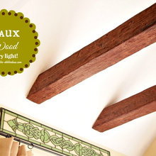 Faux Wood Beam Living Area