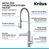 Artec Commercial 2-Function 1-Handle Pulldown Pot Filler Kitchen Faucet CH