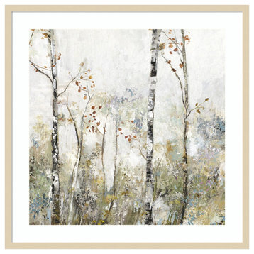 Soft Birch Forest II by Allison Pearce Framed Wall Art 33 x 33