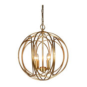 Elio Gold Leaf 4-Light Orb Transitional Pendant