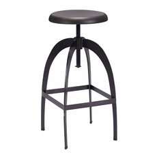 Zuo Modern Contemporary - Aristotle Bar Stool, Antique Black - Bar Stools and Counter Stools