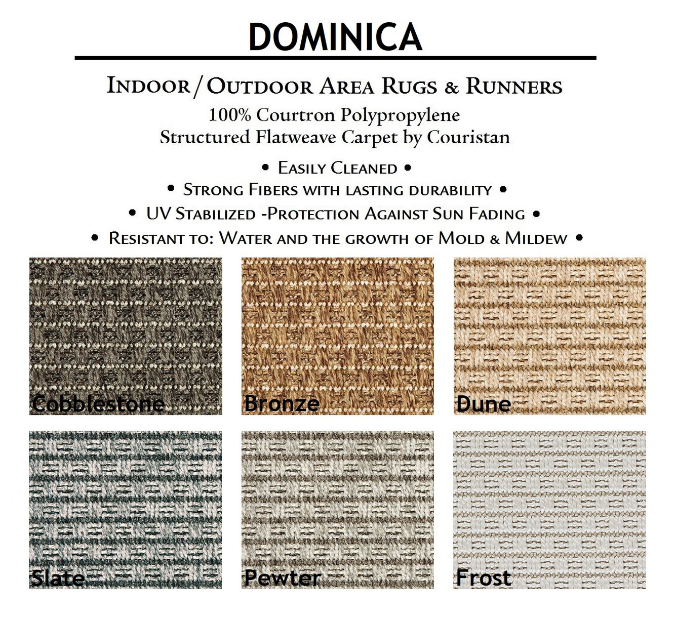 Couristan DOMINICA Area Rug Indoor/Outdoor Carpet, 1 Sample 6