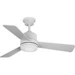 Progress - Progress P2555-2830K Trevina II - Wide - Ceiling Fan - 1 Light - Wall Control - This ceiling fan includes an LED light source coveTrevina II Wide Ceil Satin White Matte Wh *UL Approved: YES Energy Star Qualified: n/a ADA Certified: n/a  *Number of Lights: 1-*Wattage:18w LED bulb(s) *Bulb Included:Yes *Bulb Type:LED *Finish Type:Satin White