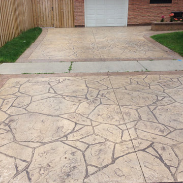 stamped concrete driveway