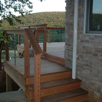 Maryland Country Home Rustic/Modern Cable Railing