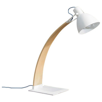 Laito Wood Table Lamp, White