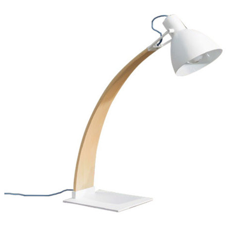 Laito Wood Table Lamp, White